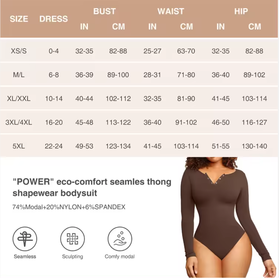 Sienna Seamless Elegance Bodysuit Built-in Shapewear