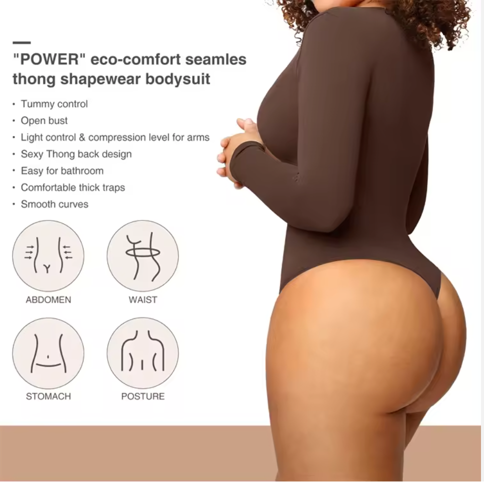 Sienna Seamless Elegance Bodysuit Built-in Shapewear